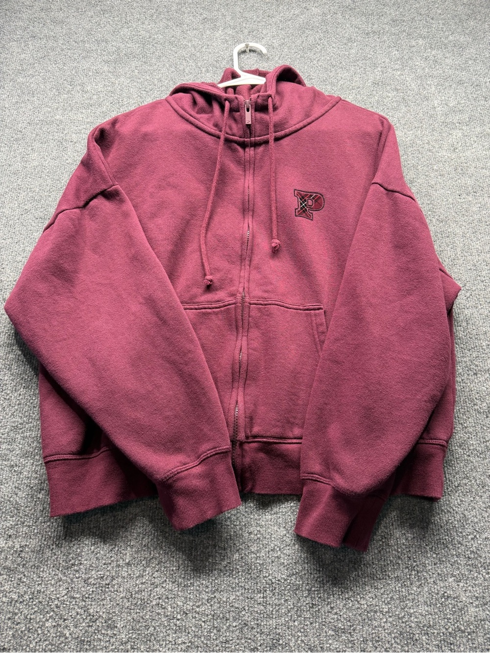 PINK Victoria's Secret Maroon Zip-Up Hoodie